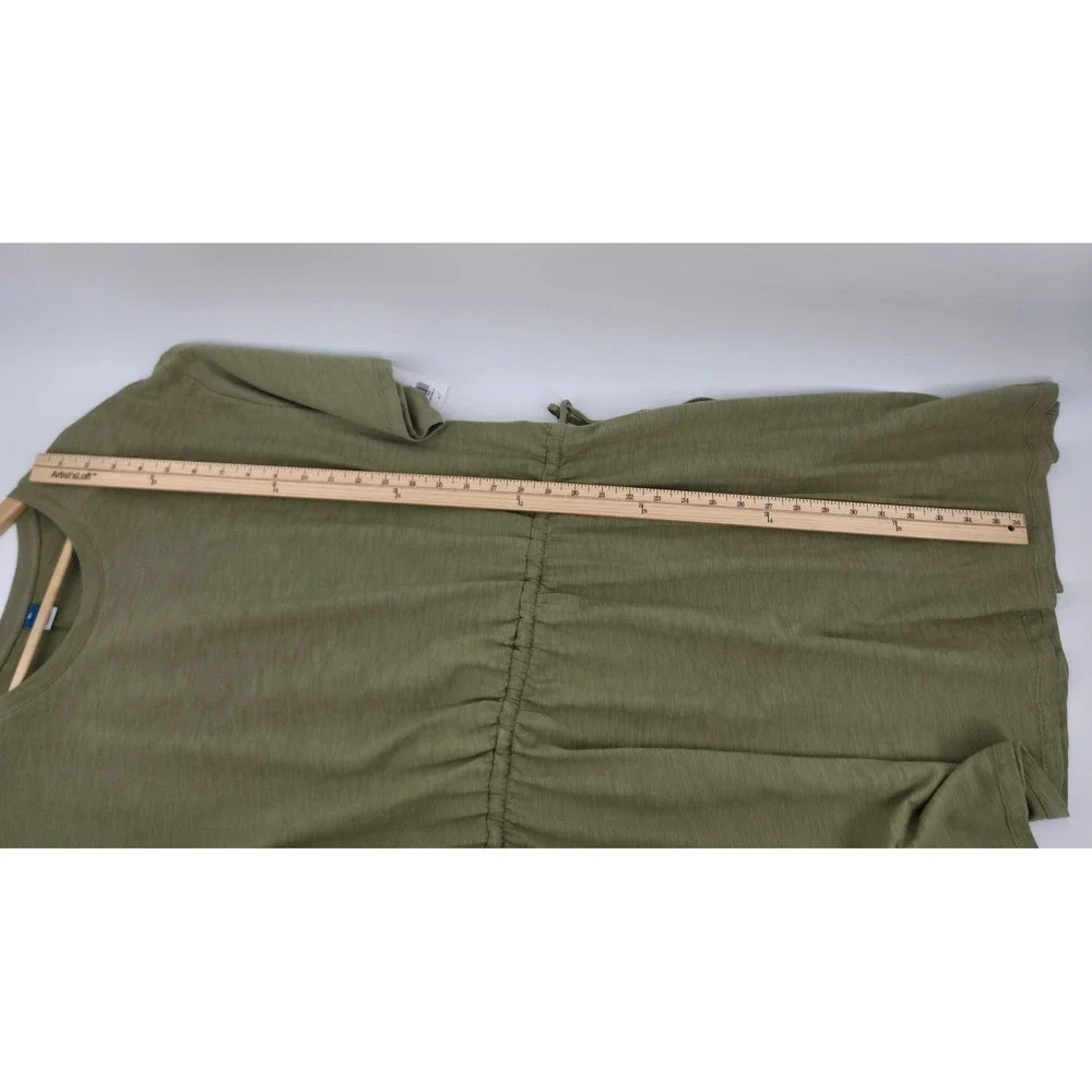 NEW Old Navy Womens Elastic Waist Saguaro Green Cotton T-Shirt Dress Size XL - Picture 12 of 13